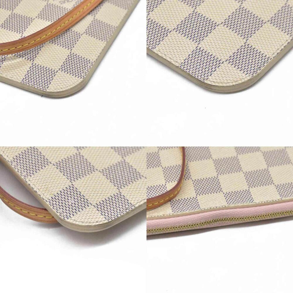 Louis Vuitton Damier Azur Wristlet Clutch in Cream and Gray - Picture 3 of 15